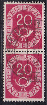 BRD 130 gestempelt senkrechtes Paar