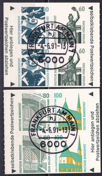 BRD 1531-1534 gestempelt auf Deckelhälften von MH