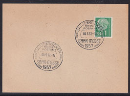 SAAR-B 380 Gedenkkarte "SAAR MESSE 1957"