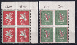 BRD 286-287 Viererblock mit Eckrand rechts oben