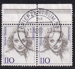 BRD 1939-1940 gestempelt waagrechtes Paar mit Bogenrand oben