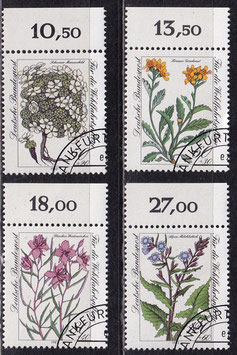 BRD 1188-1191 gestempelt mit Bogenrand oben