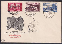 SAAR-B 362-364 gestempelt auf Brief (FDC)