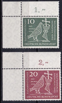 BRD 330-331 postfrisch mit Eckrand links oben