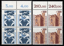 BRD 1347-1348 postfrisch Viererblocksatz mit Bogenrand oben