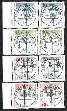 BERL 603-606 gestempelt waagrechte Paare mit Bogenrand links