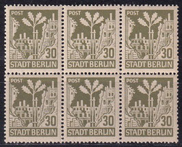 SBZ 7A postfrisch Sechserblock
