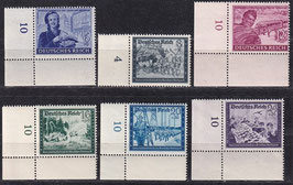 DR 888-893 postfrisch mit Bogen- und Eckränder