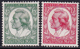 DR 554-555  ungebraucht mit Falz (554 kurzer Zahn oben links)