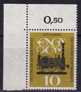 BRD 345 postfrisch mit Eckrand links oben
