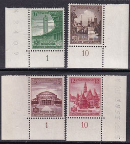DR 665-668 postfrisch mit Eckränder