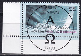 BRD 2312 gestempelt ESST mit Eckrand links unten