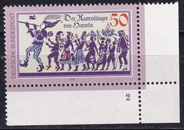 BRD 972 postfrisch mit Eckrand rechts unten (FN2)