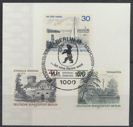BERL 529-531  gestempelt mit Ersttagssonderstempel