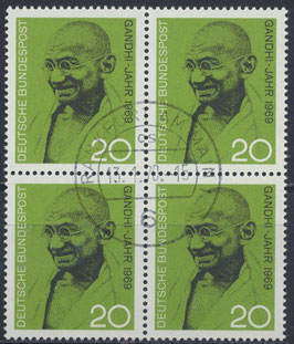 BRD 608 gestempelt Viererblock