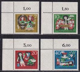 BRD 385-388 postfrisch mit Eckrand links oben