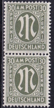BIZO 19 postfrisch senkrechtes Paar