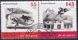 BRD 2608-2609 gestempelt Zusammendruck