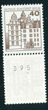 BERL 614 A R postfrisch, 3er Streifen mit rückseitger Nummer -395-