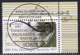 BRD 1953 gestempelt mit ESST und Eckrand rechts oben