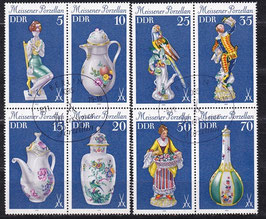 DDR 2464-2471 philat. Stempel Viererblocksatz