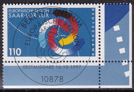 BRD 1957 gestempelt mit ESST und Eckrand rechts unten
