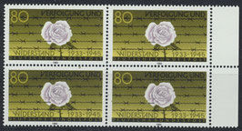 BRD 1163 postfrisch Viererblock mit Bogenrand rechts