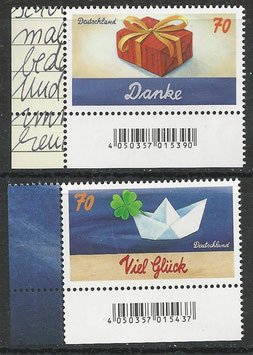 BRD 3386-3387 postfrisch mit Eckrand links unten