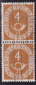 BRD 124 gestempelt senkrechtes Paar
