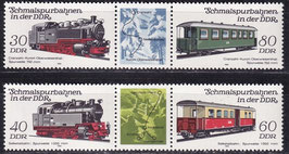 DDR 2864-2867 +ZF postfrisch Dreierstreifen