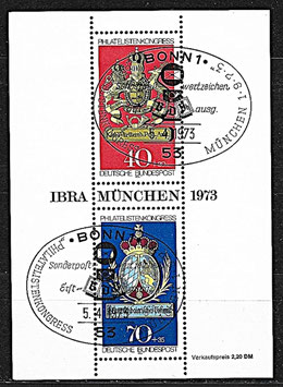 BRD Block 9; 766-767 gestempelt mit ESST "BONN"