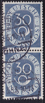 BRD 132 gestempelt senkrechtes Paar