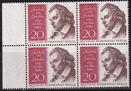 BERL 190 postfrisch Viererblock mit Bogenrand links