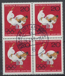 BRD 451 gestempelt Viererblock