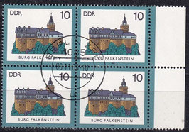 DDR 2910 philat. Stempel Viererblock mit Bogenrand rechts
