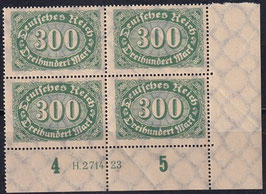 DR 249 HAN postfrisch Viererblock mit Eckrand rechts unten