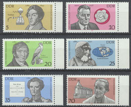DDR 2492-2497 postfrisch mit Bogenrand rechts