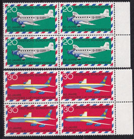 BRD 576-577 postfrisch Viererblocksatz mit Bogenrand rechts