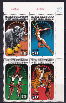 DDR 2983-2986 postfrisch mit Eckrand rechts oben