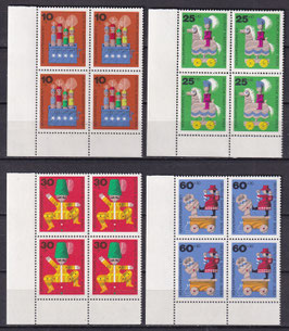 BERL 412-415 postfrisch Viererblocksatz mit Eckrand links unten