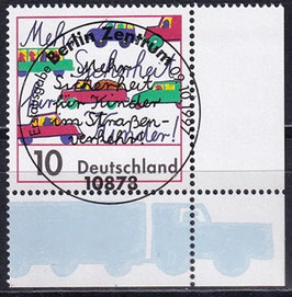 BRD 1954 gestempelt mit ESST und Eckrand rechts unten