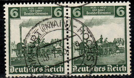 DR 580 gestempelt waagrechtes Paar