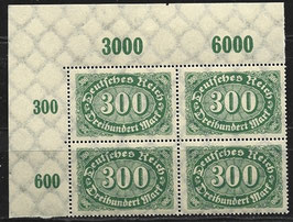 DR 249 POR postfrisch Viererblock mit Eckrand links oben