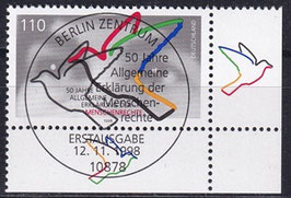 BRD 2026 gestempelt ESST mit Eckrand rechts unten