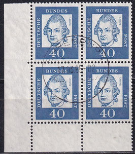 BRD 355x gestempelt Viererblock mit Eckrand links unten