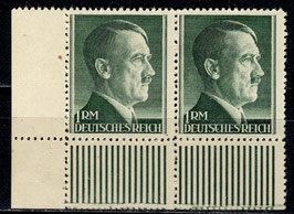 DR 799A postfrisch waagrechtes Paar mit Eckrand links unten