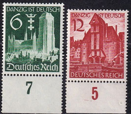 DR 714-715 postfrisch mit Bogenrand unten