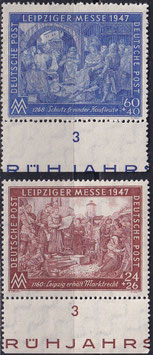 ABGA 941-942 IIB postfrisch mit Bogenrand unten