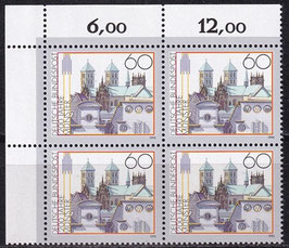 BRD 1645 postfrisch Viererblock mit Eckrand links oben
