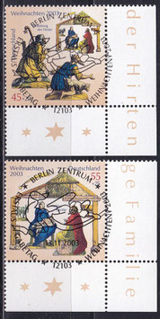 BRD 2369-2370 gestempelt ESST mit Eckrand rechts unten
